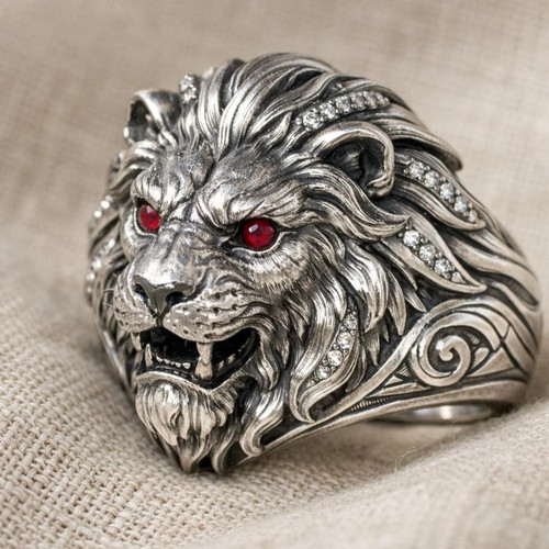 925 sterling silver lion - 925, head